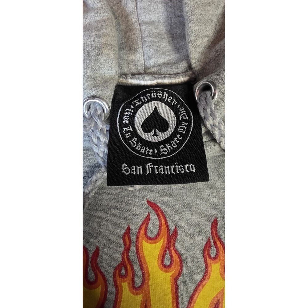 THRASHER Magazine Hoodie Sweatshirt Sweater Men's Size Small Pullover Gray - Picture 5 of 6